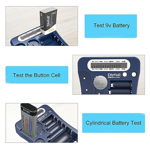 LCD Battery Tester - Universal Battery Checker for AA, AAA C, D 9V
