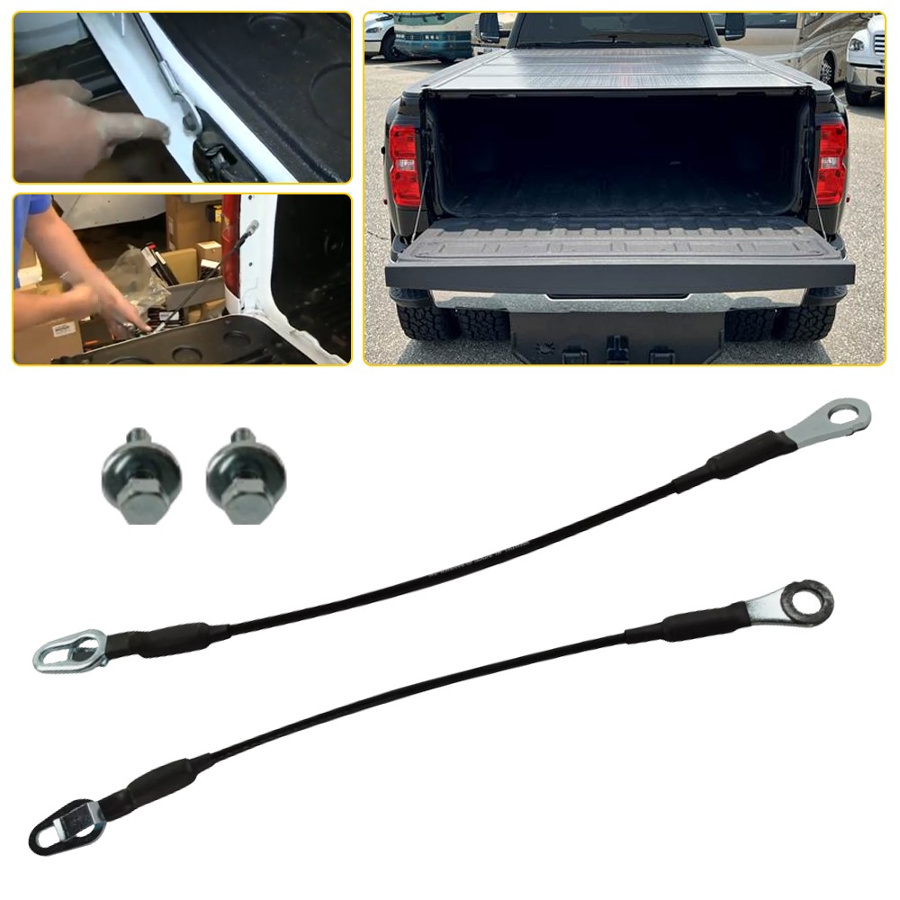 For 2007-2016 Chevy Silverado Tailgate Support Cable Pair Passenger and Driver
