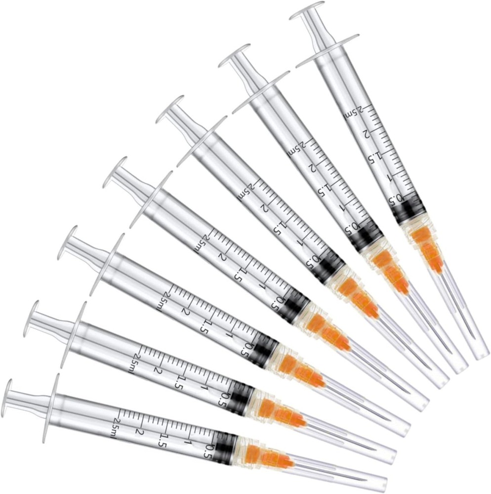 Individually Wrapped 2.5ml Plastic Syringes - 100-Pack for Precision Use