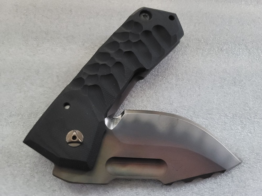 Crusader Forge Knives VIS Metro 1-Off, Sharpened Choil, Chisel Phantom Coated 3V