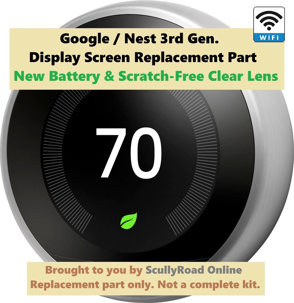 PART Google Nest 3rd Generation Learning Stainless Steel Programmable Thermostat