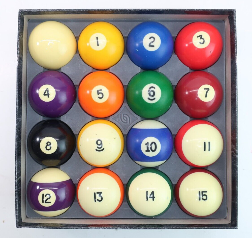 Billard 2 1/4" Pool Table Ball Complete Mixed Set - Please Read