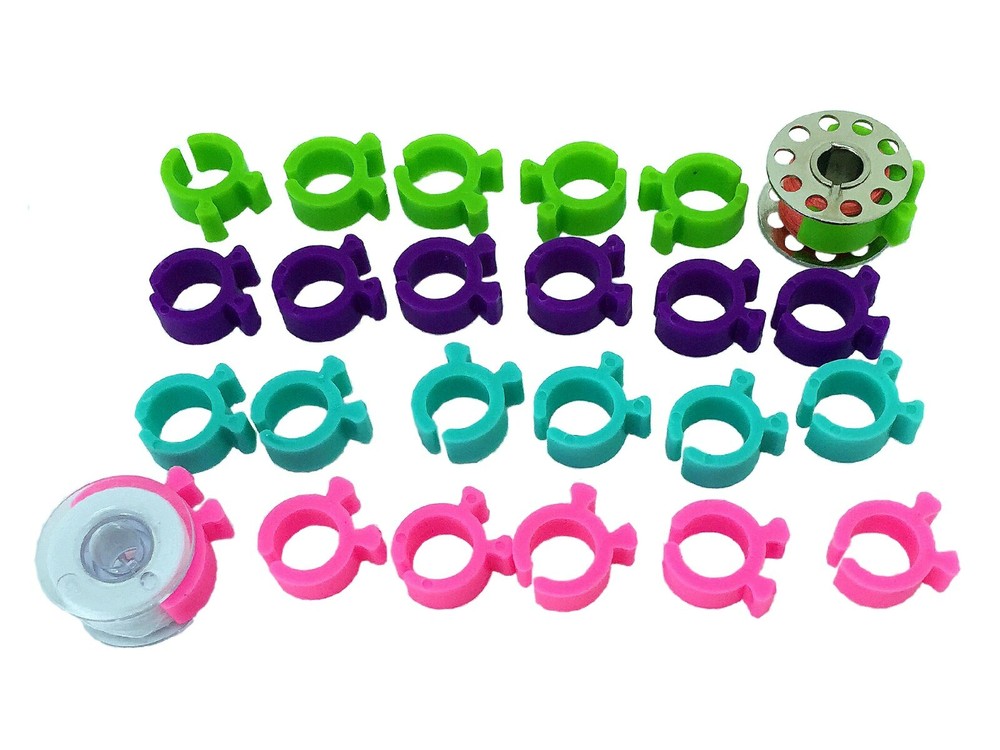 PeavyTailor 100Pcs (#12)Bobbin Holders Thread Clips Spool Huggers for Embroidery