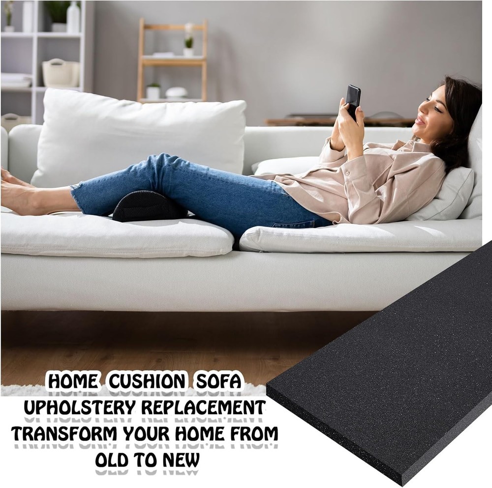 High-Density Polyurethane Foam 24" x 72" for Luxe Upholstery Projects