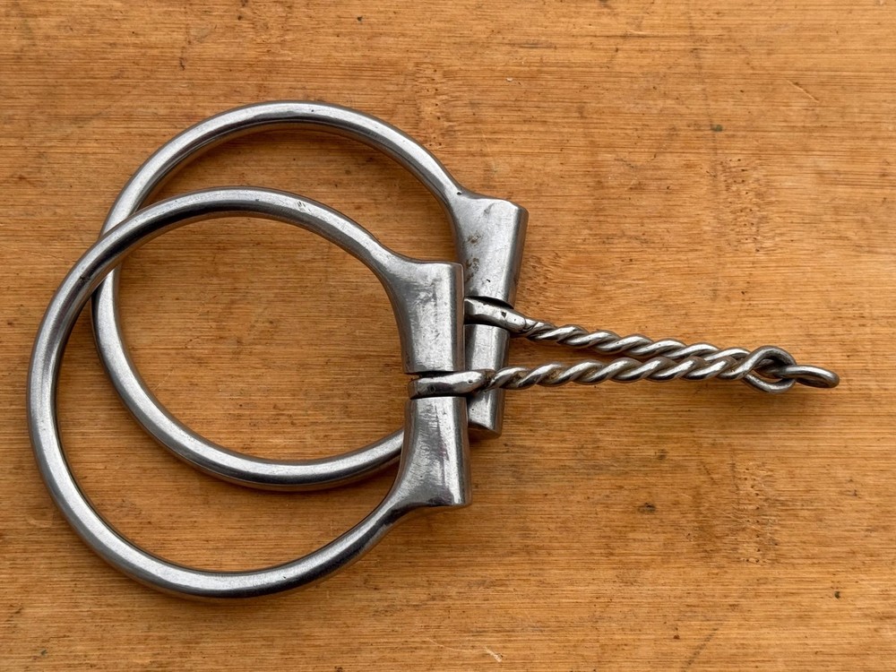 Don Hansen Thin Twisted Wire Offset D Ring Western Snaffle Bit ~ 5"