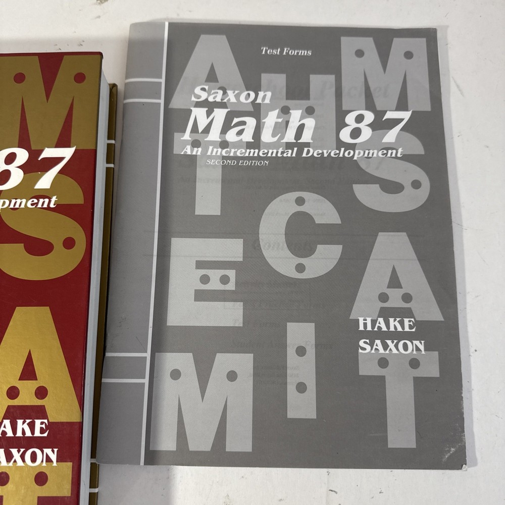 Saxon 87 Math SET (2nd Edition) 8/7 Textbook, Answer Key, & Test Forms,Very Good