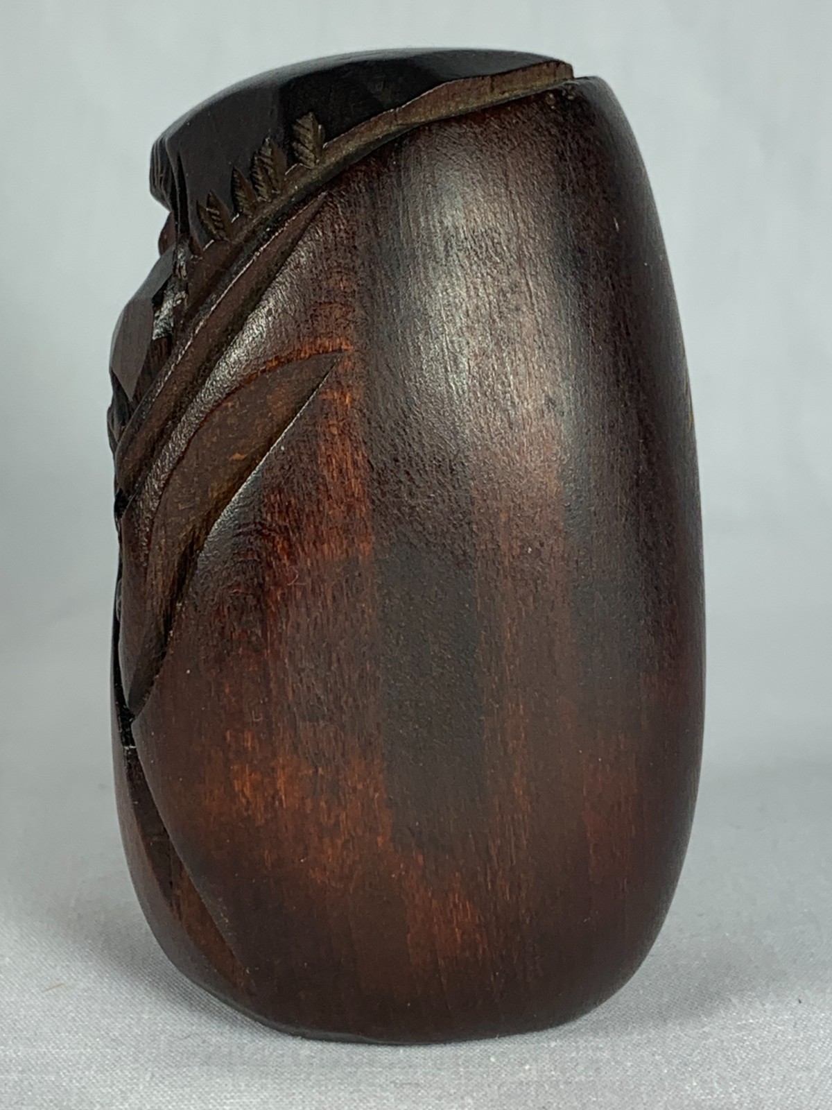 Daruma Figurine Vintage Japanese Hand Carved Wood from Mount Daruma