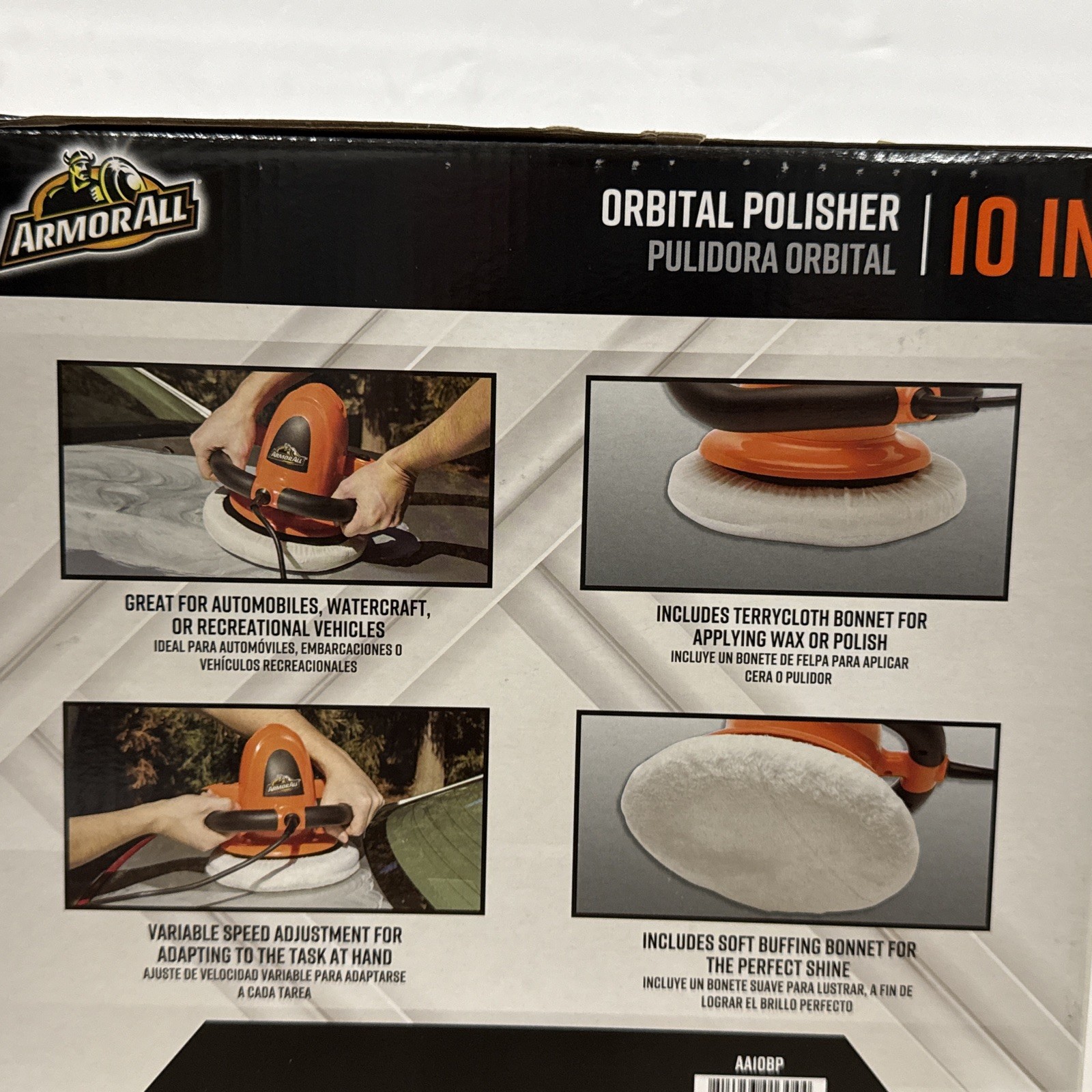 Armor All Car Buffer/Polisher, 10 Inch Orbital, Electric, Variable Speed AA10BP