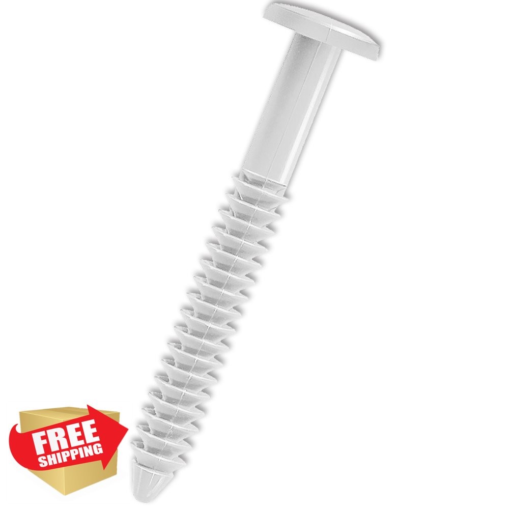 Exterior Solutions Vinyl Shutter Spike Loks Fasteners White