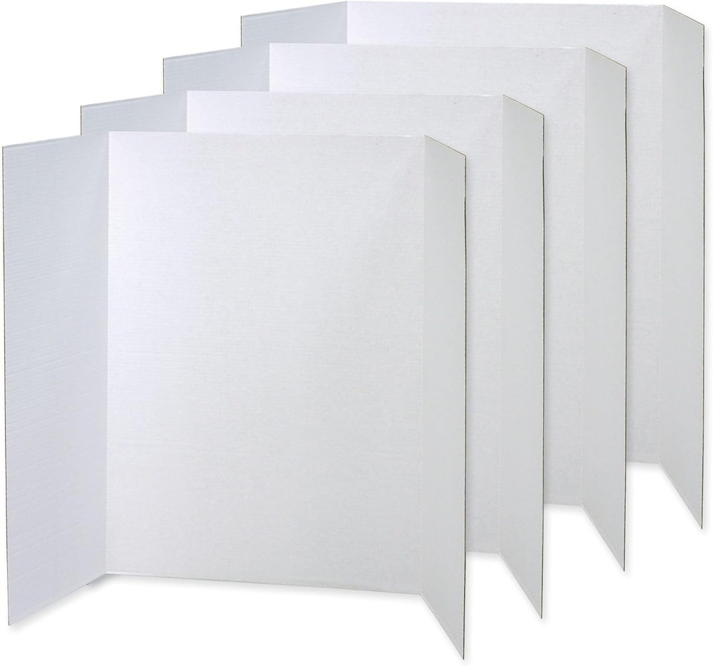 48" x 36" Eco-Friendly White Display Boards - 4 Pack for Effective Presentations