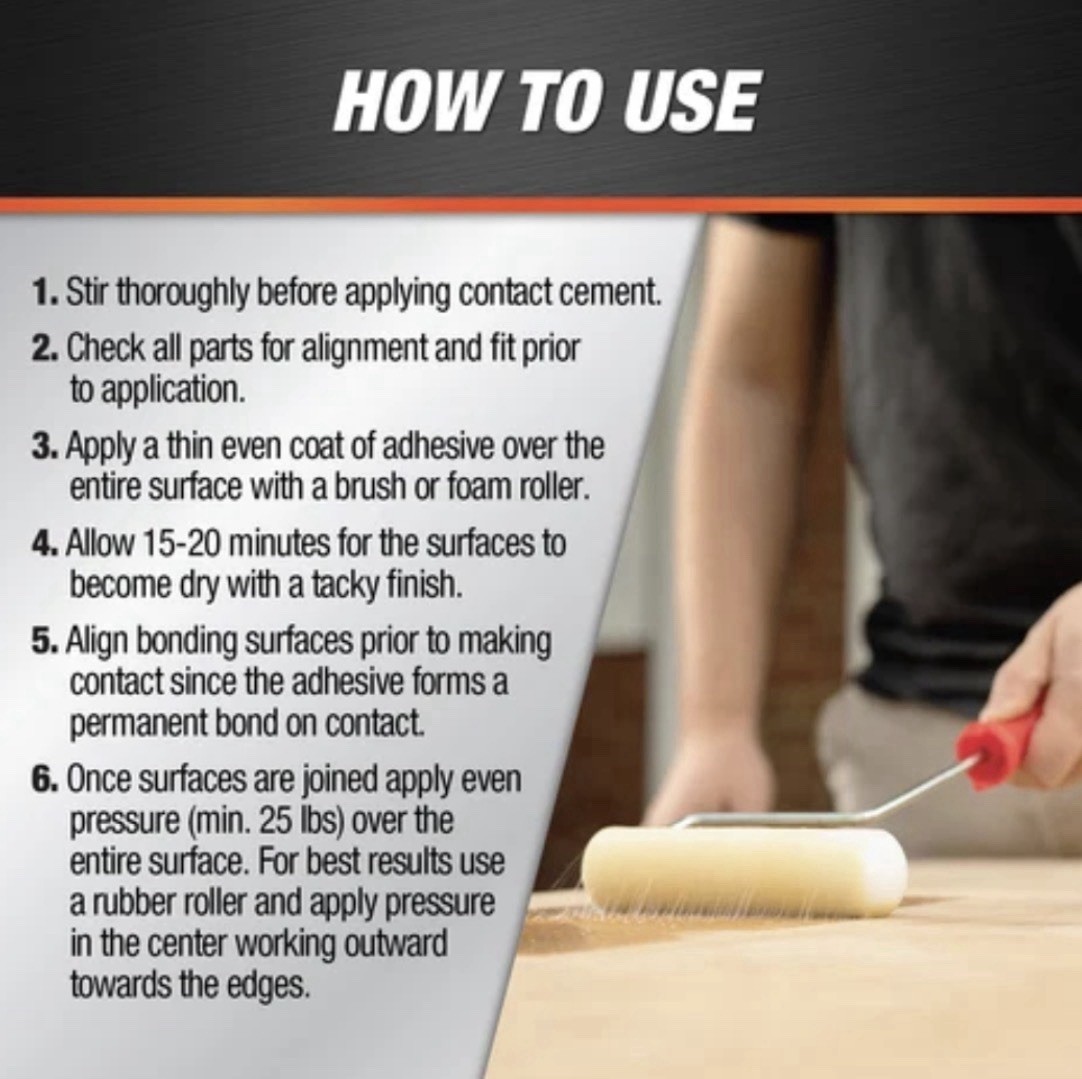 DAP Weldwood Original Contact Cement Tan 1 Gallon Heavy Duty Adhesive