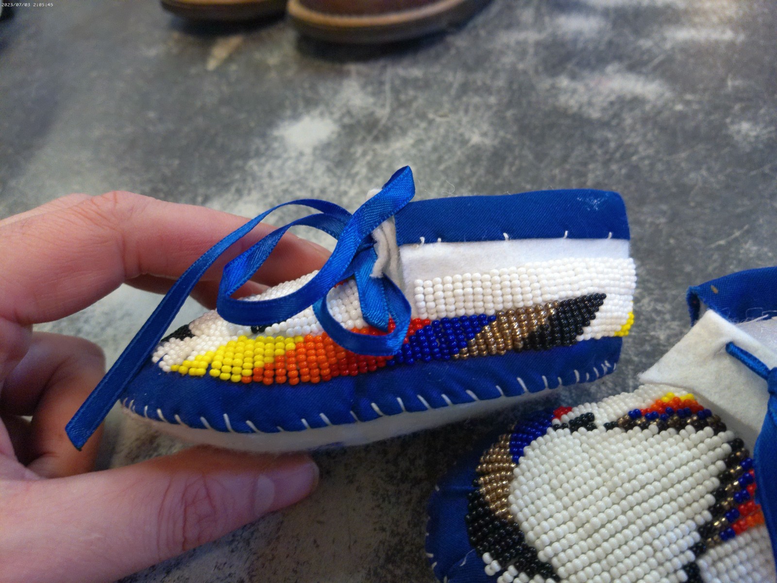 Native American Beaded Baby Moccasins