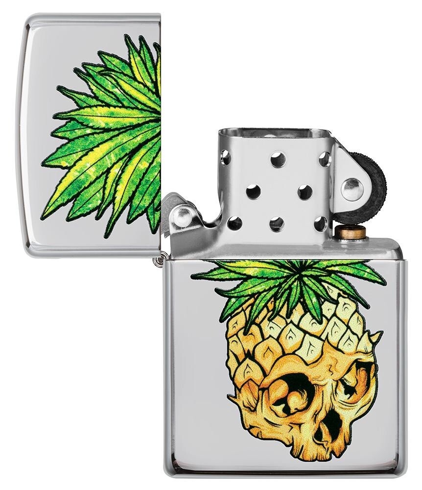Zippo Leaf Skull Pineapple 49241
