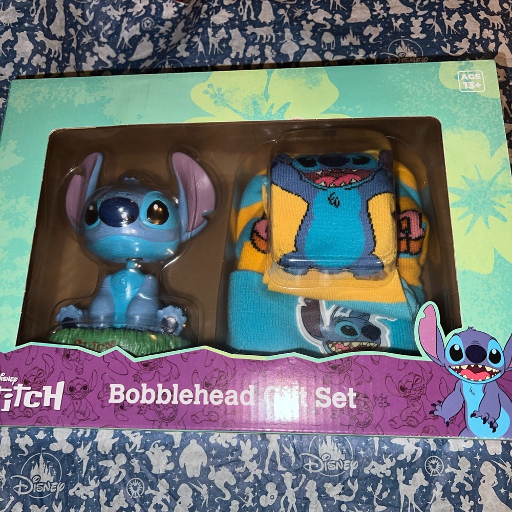 Disney STITCH Bobble head Gift Set