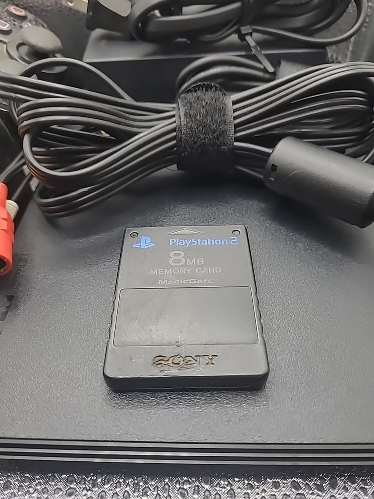 Sony PlayStation 2 PS2 Slim Console SCPH-79001 Black Tested Working + Controller