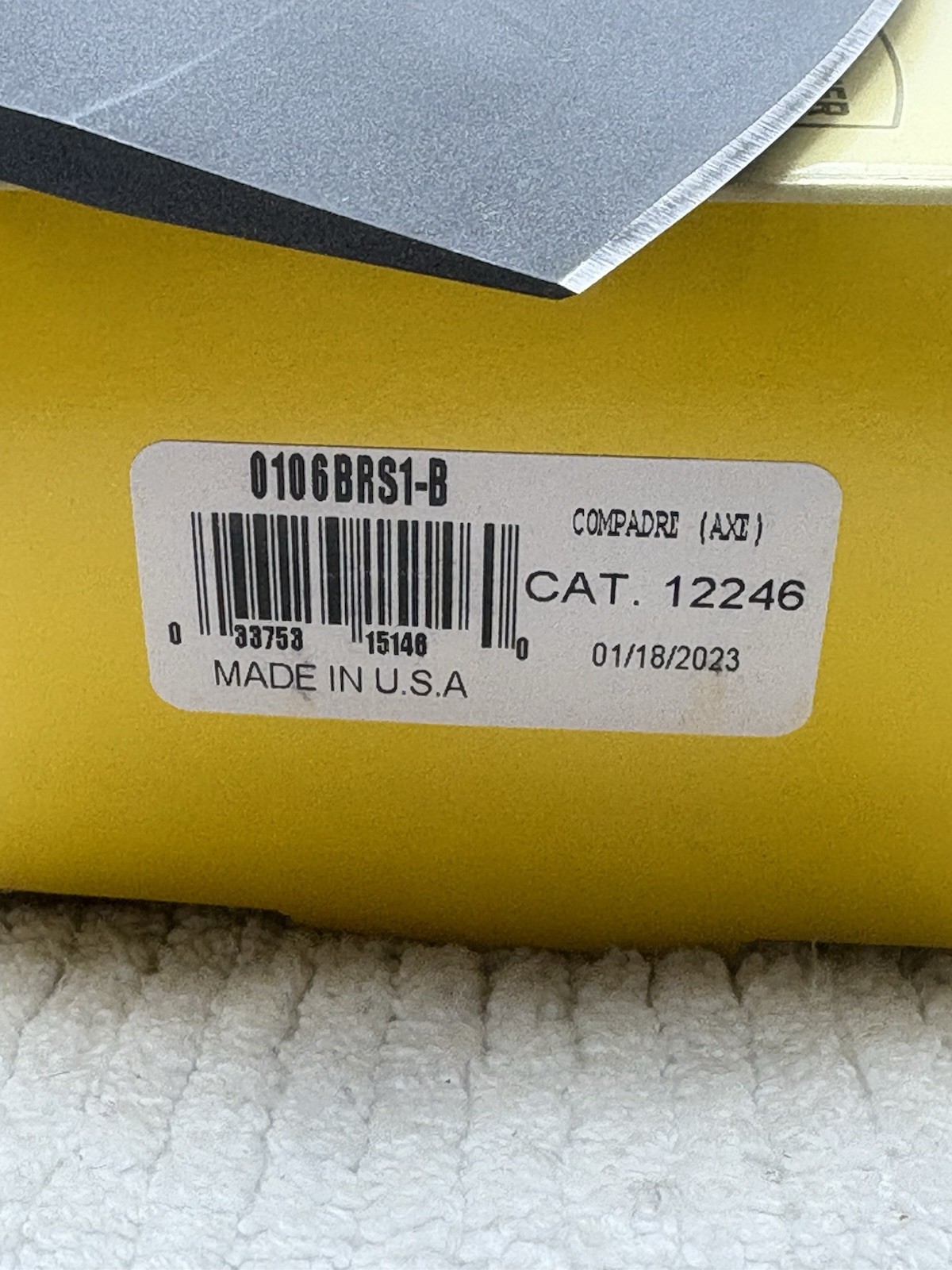 Buck 0106BRS1-B Compadre Axe With Leather Sheath NIB Made In USA Discontinued