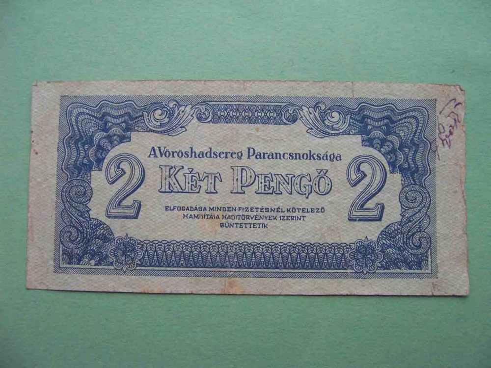 Hungary, Soviet occupation 1944 2 Pengö. Pick- M3