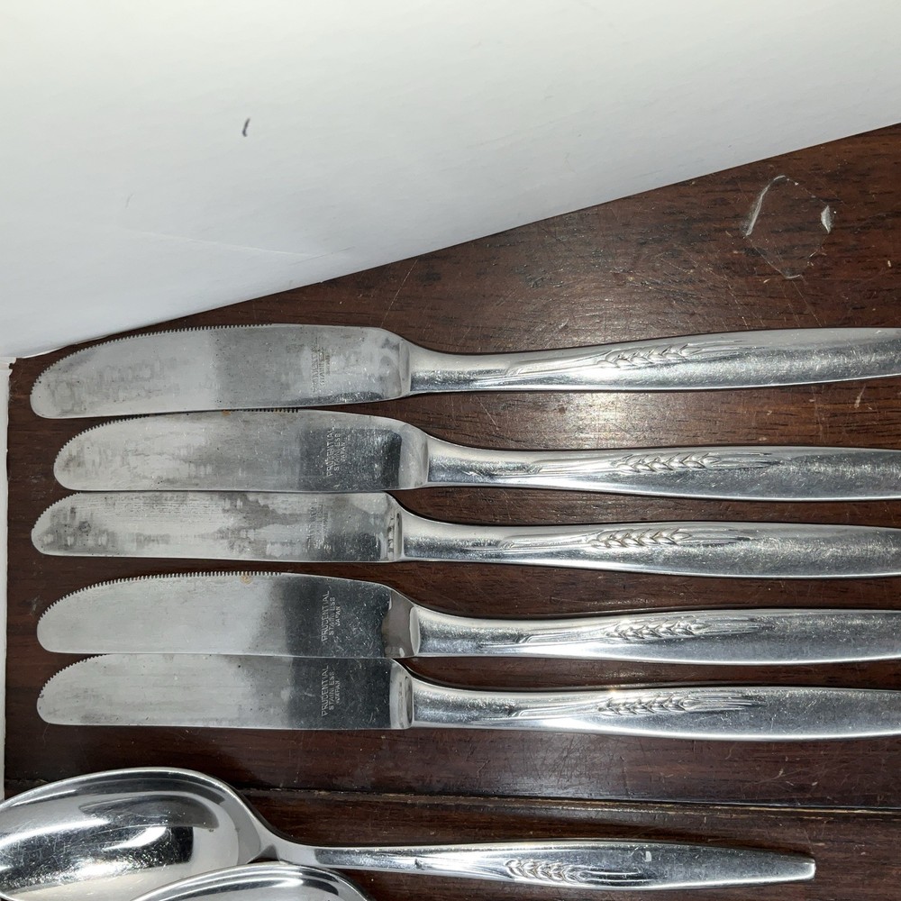 Prudential Stainless “Wheat Sprig” Flatware 30 PC Set