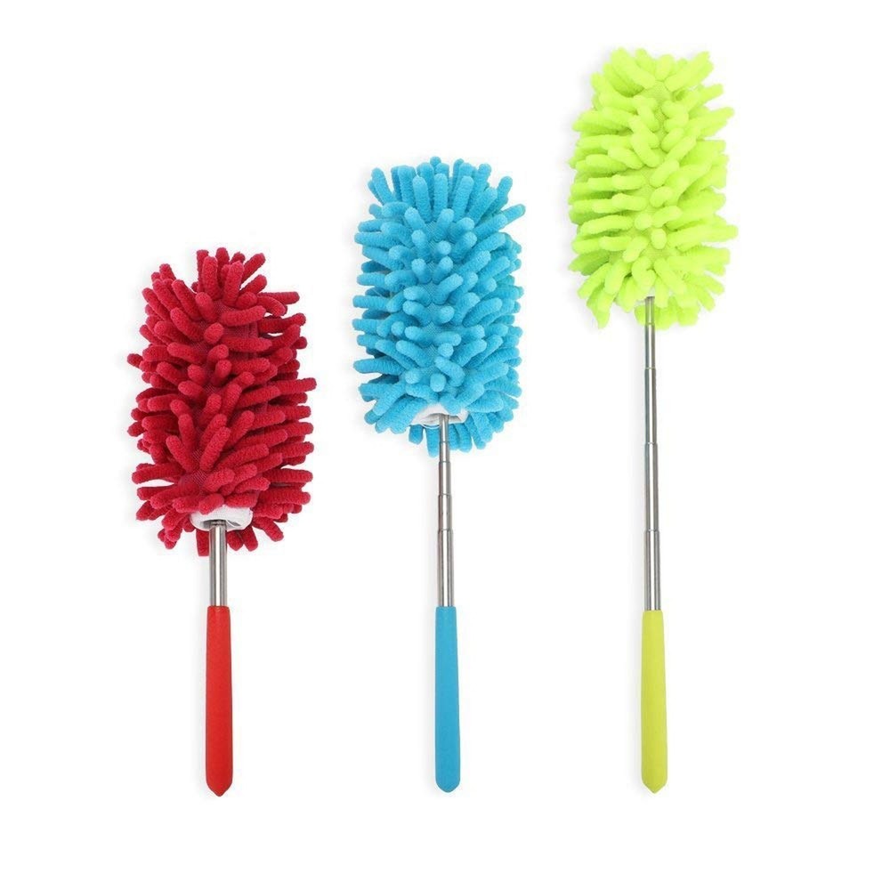 Microfiber Extendable Hand Dusters Washable Dusting Brush with Telescoping Po...