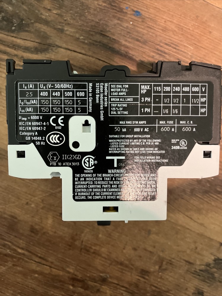 Eaton PKZM0-2.5XTPR2P5BC1 Manual Motor Controller