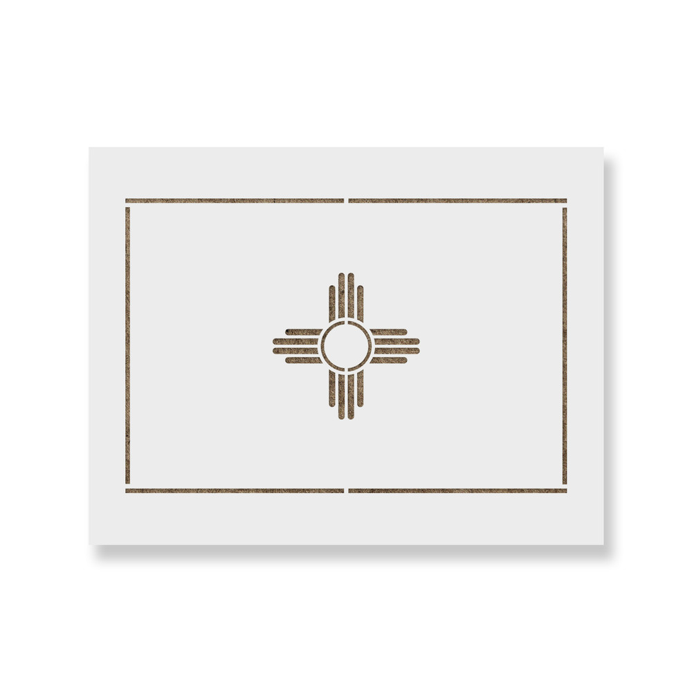New Mexico State Flag Stencil - Durable & Reusable Mylar Stencils