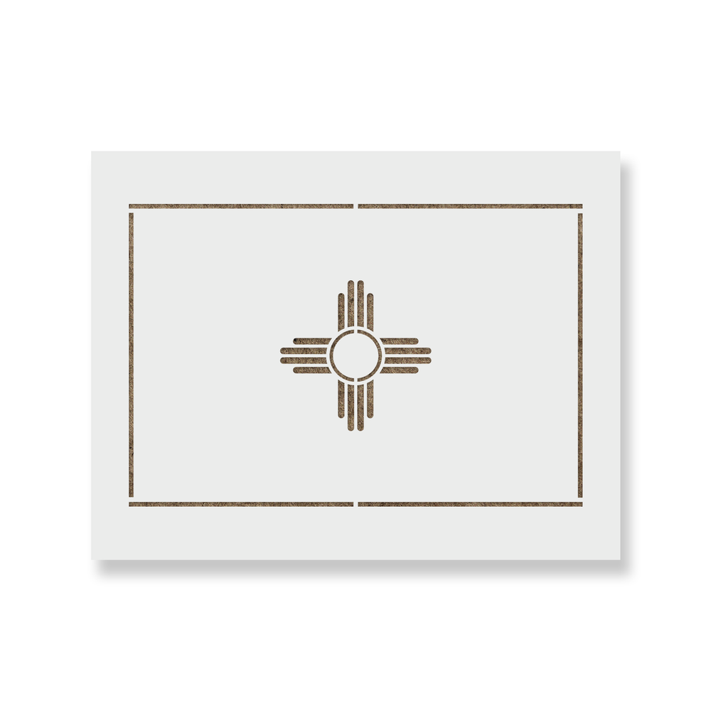 New Mexico State Flag Stencil - Durable & Reusable Mylar Stencils