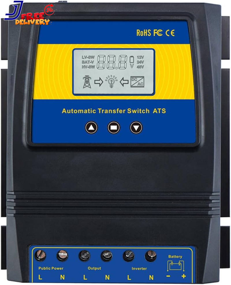 Dual Power Controller 50A 5500 Watt Automatic Transfer Switch for Off Grid