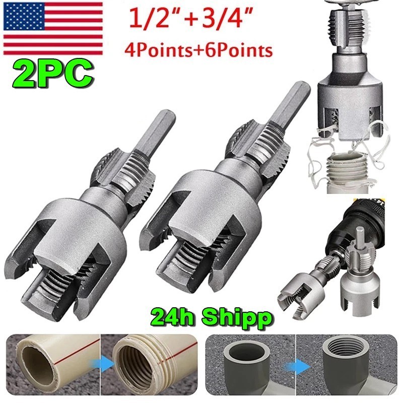 NEW Integrated Internal External Pipe Threading Tool For 1/2''/3/4'' Water Pipes