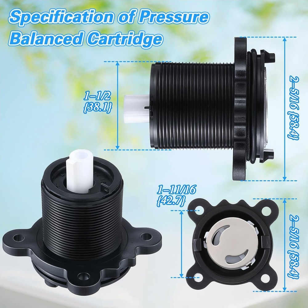 Valve Stem Assembly Only, Compatible, Shower Cartridge Replacement