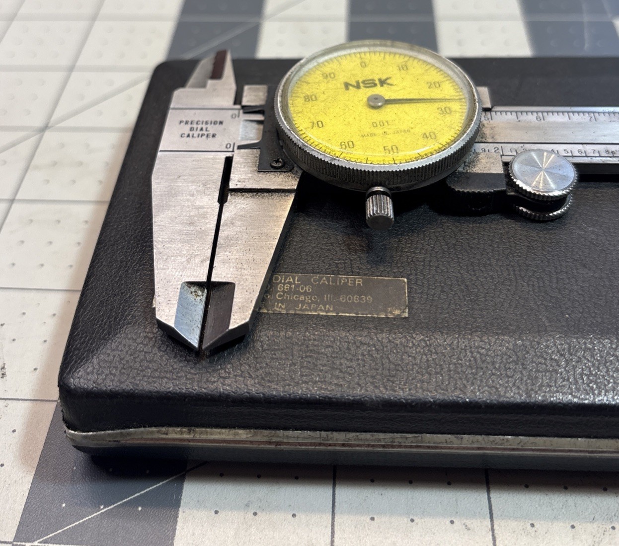 NSK Precision 6" Dial Caliper .001” w/ Case Machinist Tools Japan