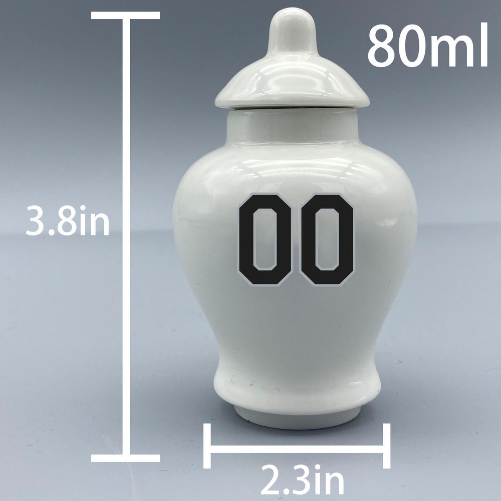 Ceramic Mini Urn for Chicago White Sox Baseball Theme, Custom Text & Number