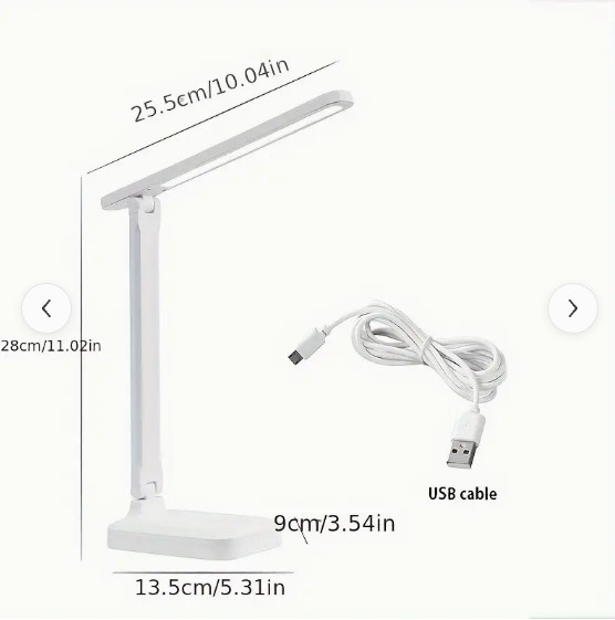 Desk Lamp LED 3-Level Touch-Sensitive Eye-Caring - USB-Powered