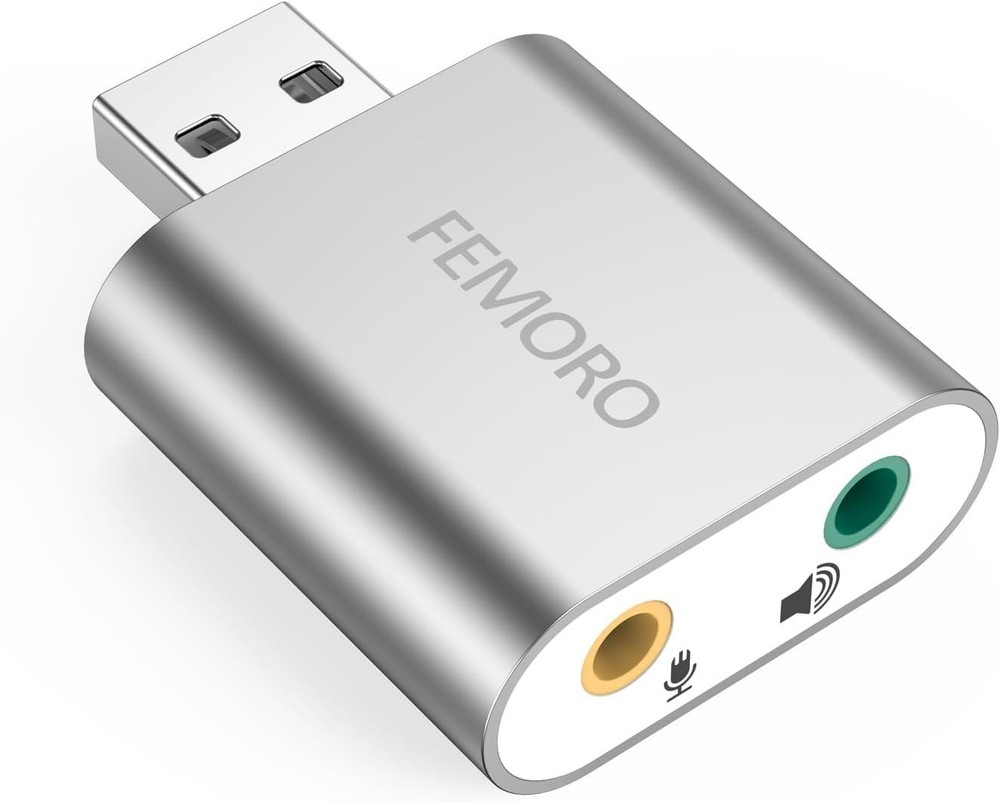 Universal 7.1 Channel USB External Sound Card & Microphone Adapter