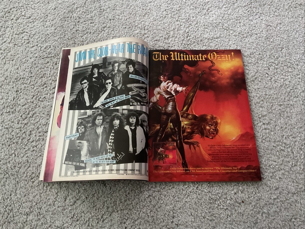 METAL MUSCLE POSTER MAGAZINE 1986 KISS RANDY RHOADS TWISTED SISTER MOTLEY CRUE