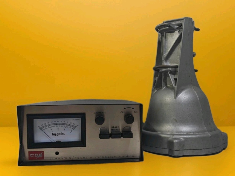 CDE HY-GAIN ANTENNA CONTROLLER  WITH CD-44 ROTOR - WORKS!!