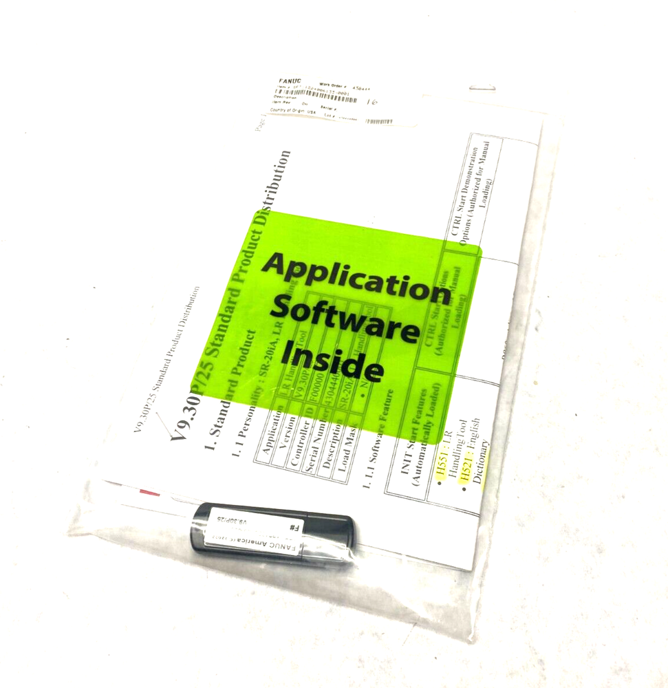 Fanuc SFT-1224006133-0001 Robot Application Software Rev. 0A