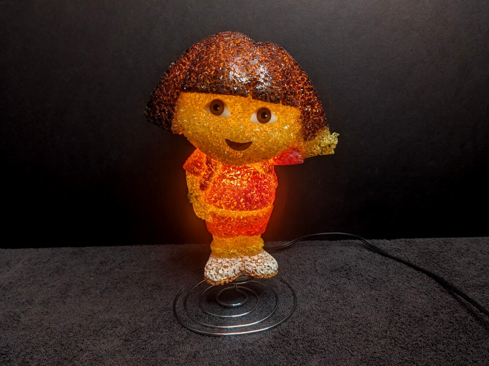 2004 Dora the Explorer Night Light Lamp Rubber Beaded 10 1/2"