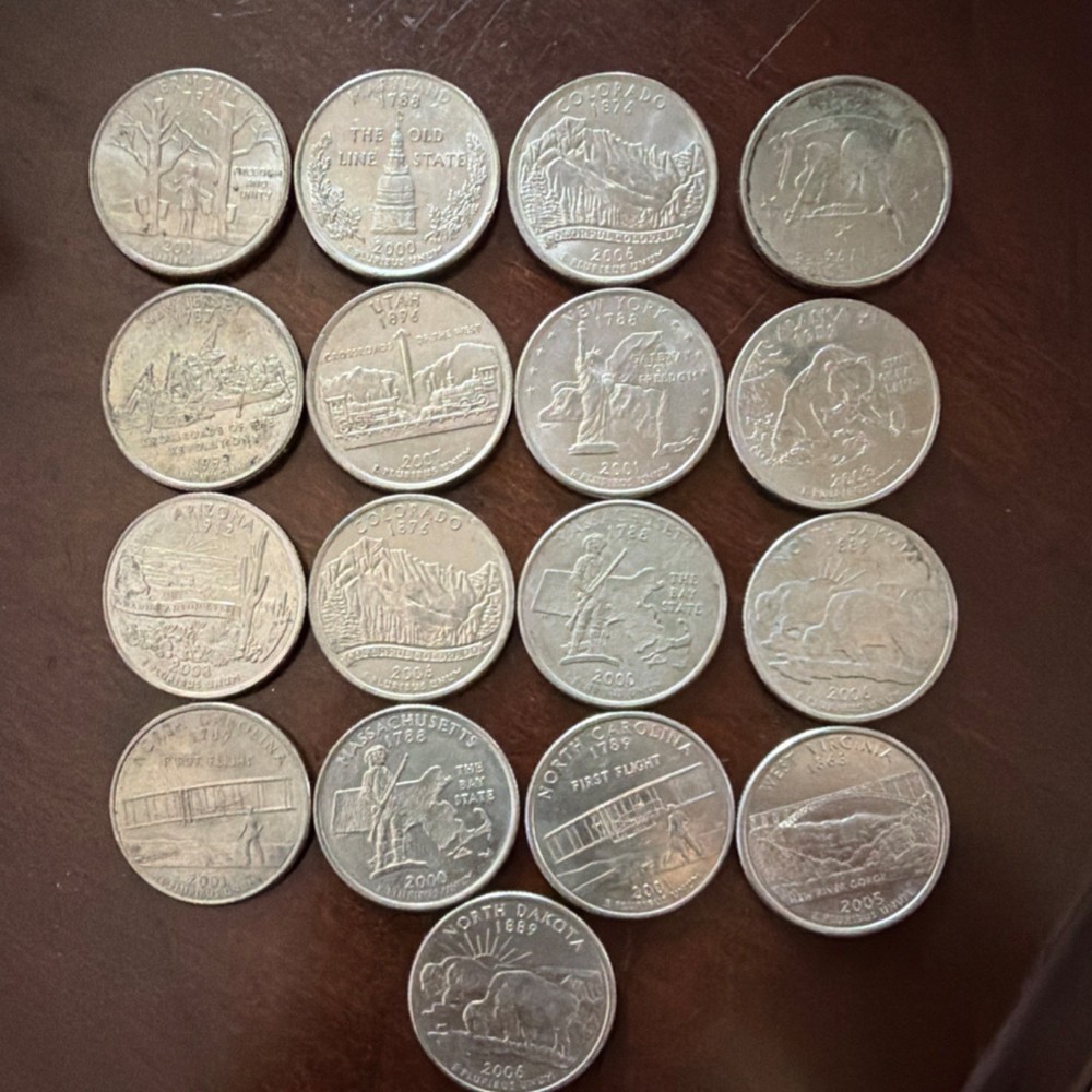 Lot of older state quarters