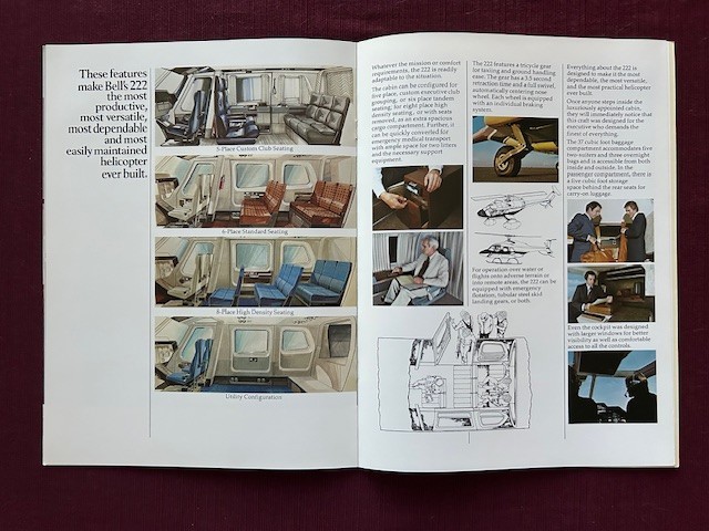 Bell 222 Twin 1977 Brochure