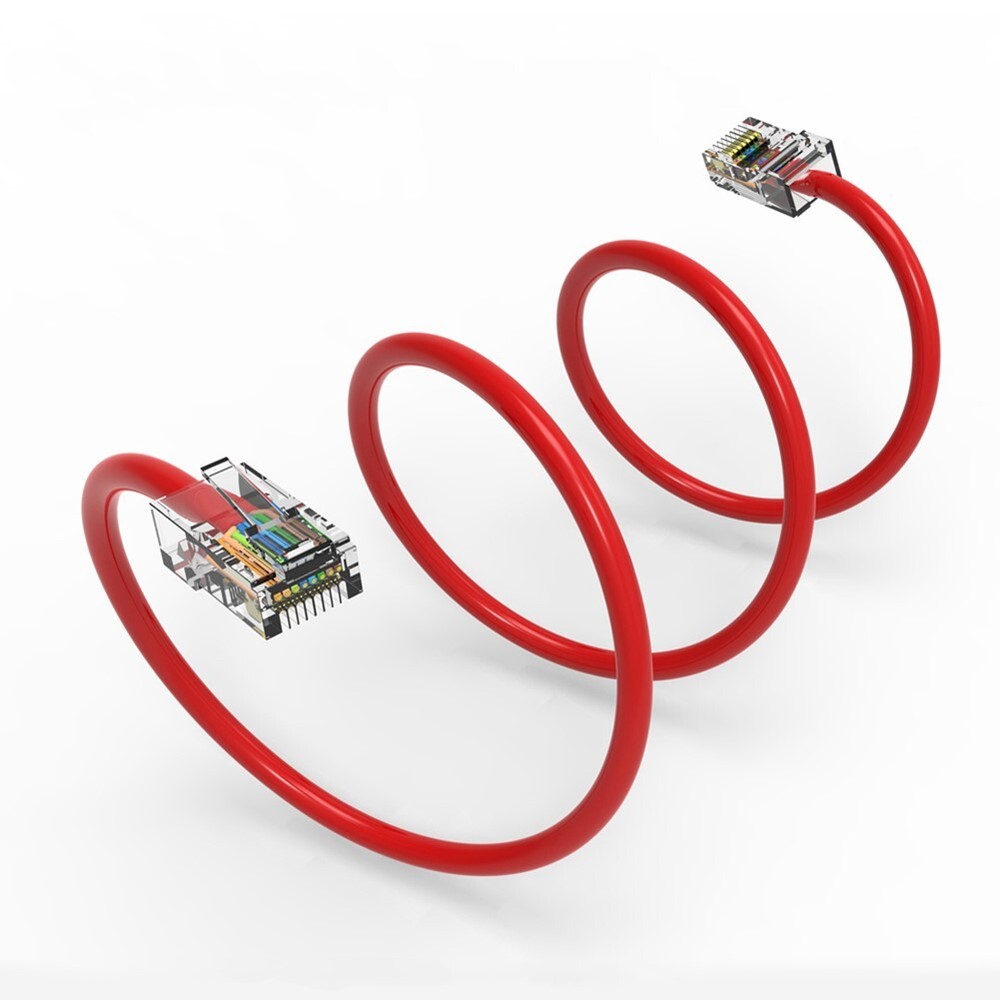 5FT Cat6 RJ45 Ethernet LAN Network UTP Non-Booted Patch Cable Copper 24AWG Red