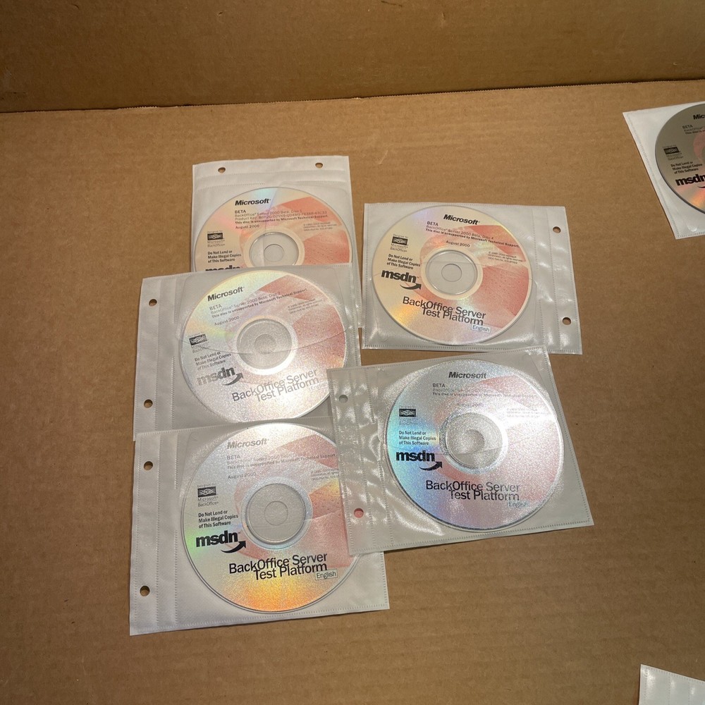 12 CD MSD Microsoft BackOffice Server Test Platform Server 2000 Small Business