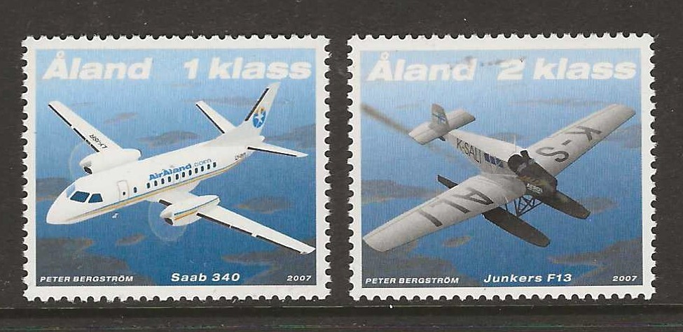 Aland Finland 2007 postplanes MNH (f277)