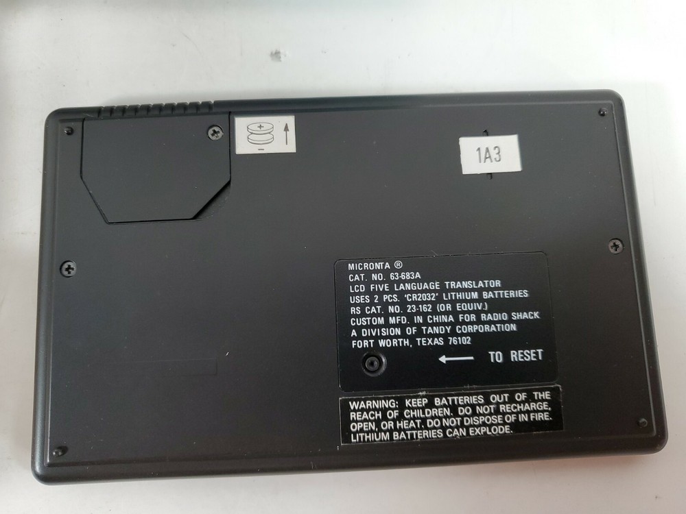 Micronta LCD Five Language Translator In Box Vintage 90s EUC 63-683A