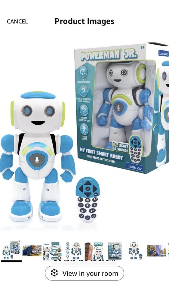 Lexibook Powerman Jr. Smart Interactive Robot Programmable Remote Control New
