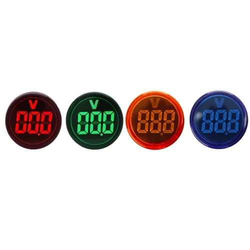 Led Voltage Indicator 22 mm – Digital Voltmeter AC20-500V with led 4 Assorted