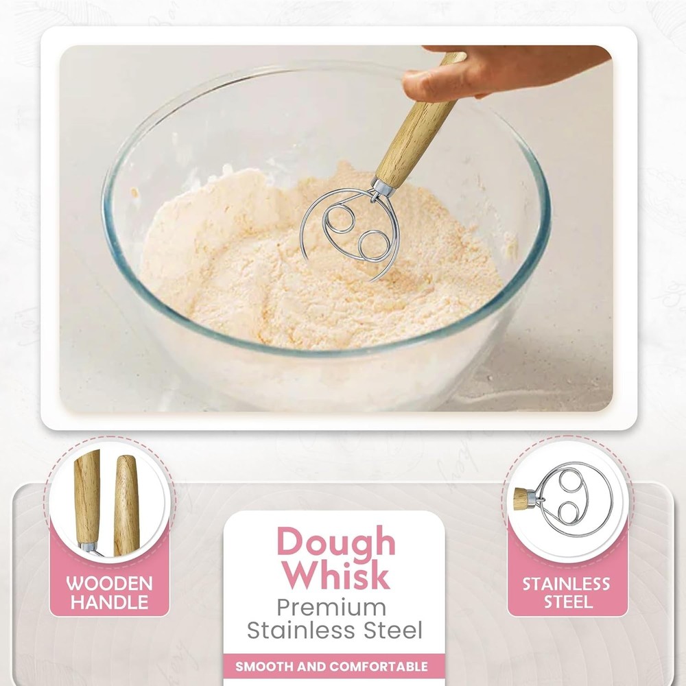 Complete 23 Piece Sourdough Bread Making Kit with Silicone Tools & Baking Guide