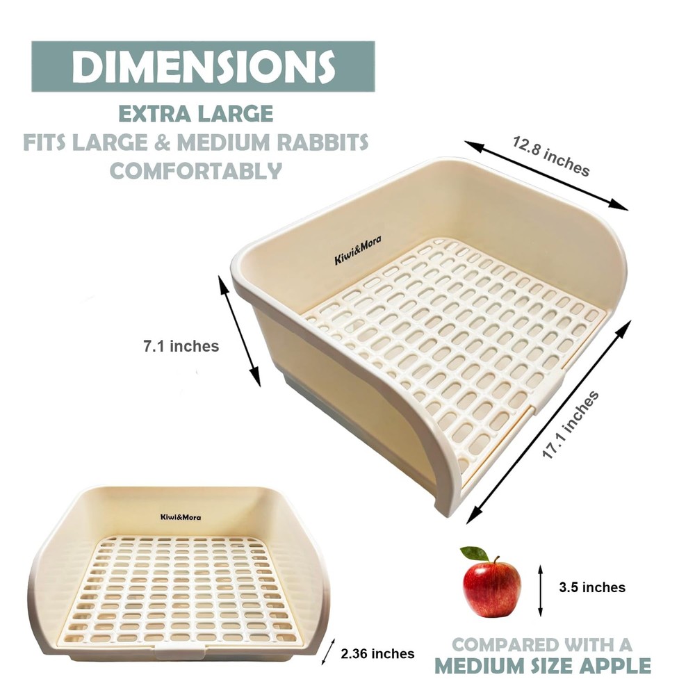 Rabbit Litter Box - Extra Large Bunny Litter Box, Easy to Clean and Disassemb...