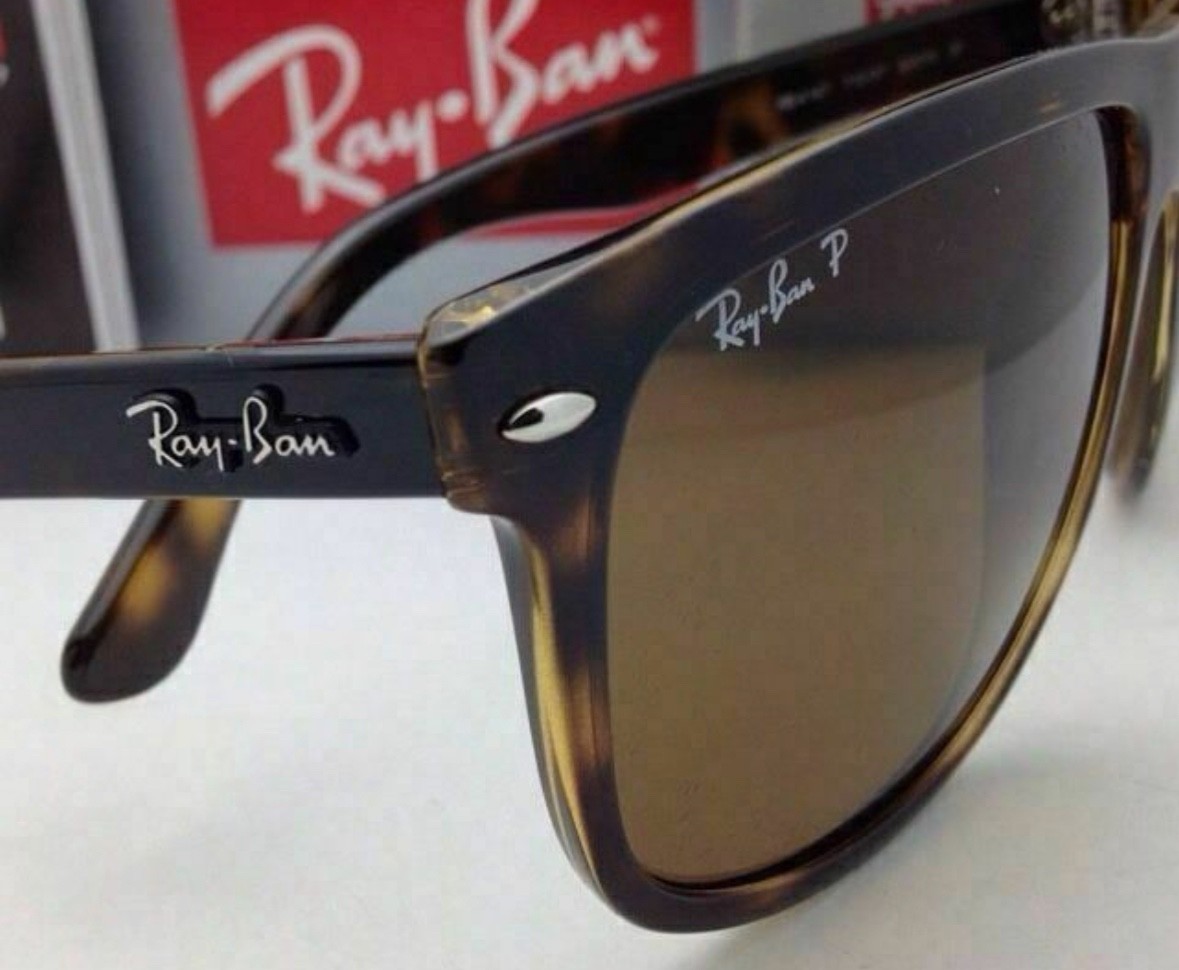 Ray-Ban Boyfriend Polished Light Havana Brown Polarized 60 mm Sunglasses RB4147