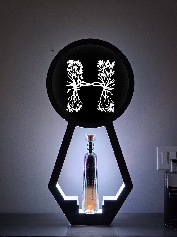 LED Bottle Presenter Display Glorifier. Rechargeable & Wireless. Add your Logo