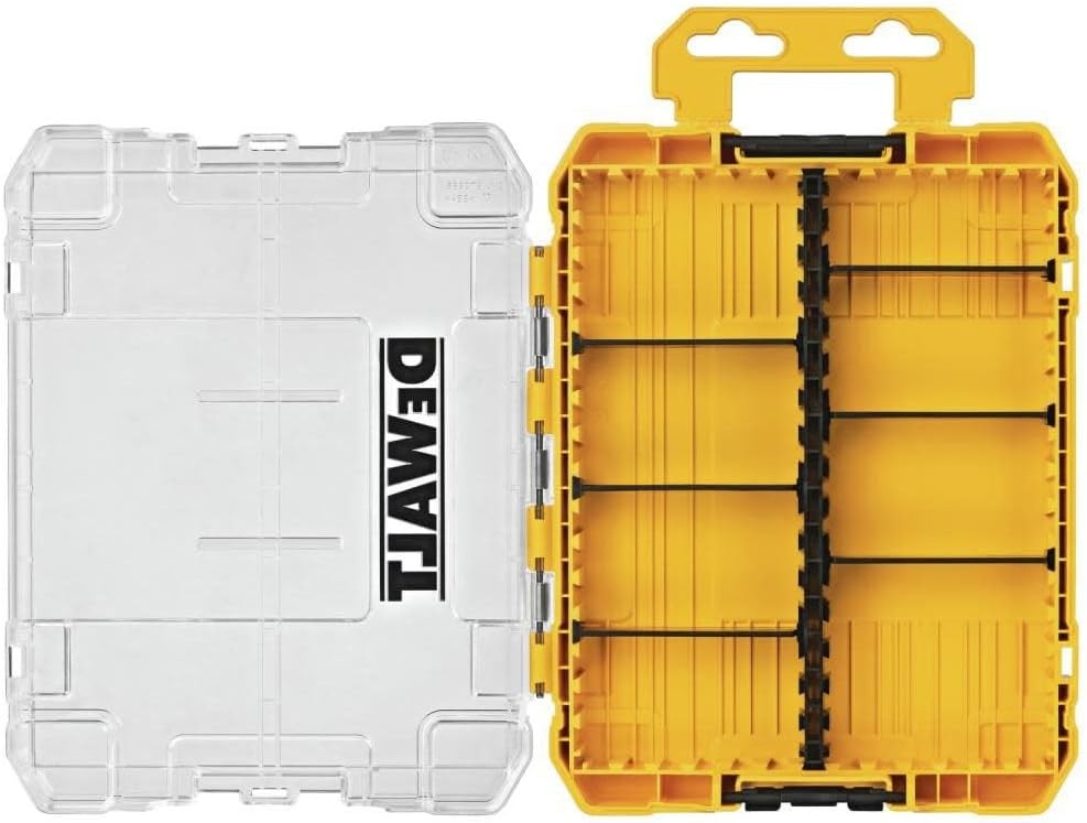 DEWALT Tough Case+ Medium Organizer – 8-Compartment Storage Box for Small Tools